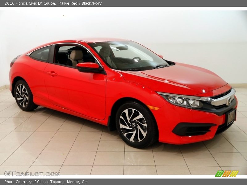 Rallye Red / Black/Ivory 2016 Honda Civic LX Coupe