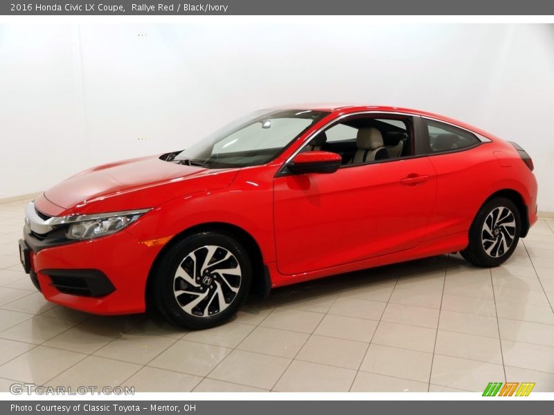Rallye Red / Black/Ivory 2016 Honda Civic LX Coupe
