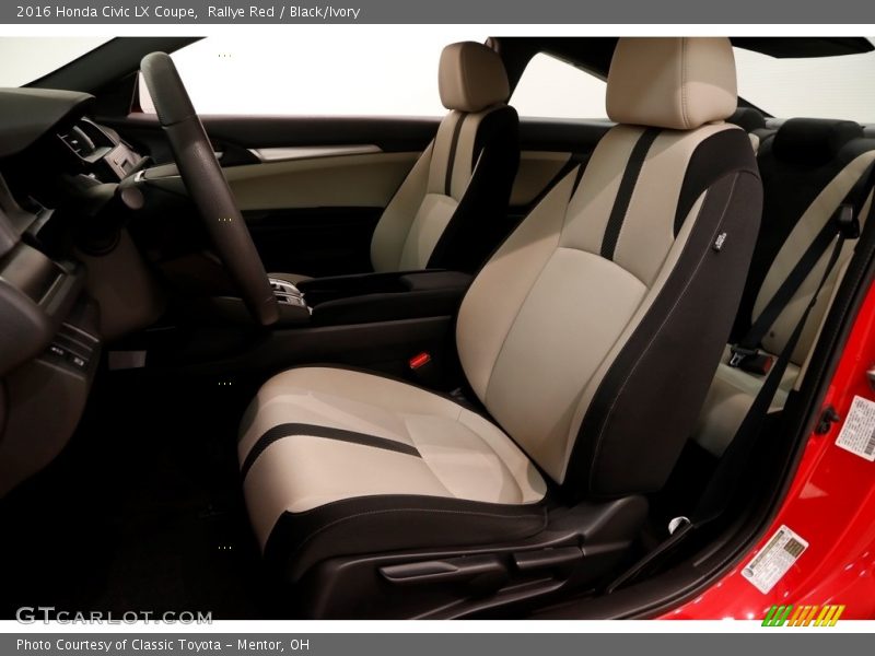 Rallye Red / Black/Ivory 2016 Honda Civic LX Coupe