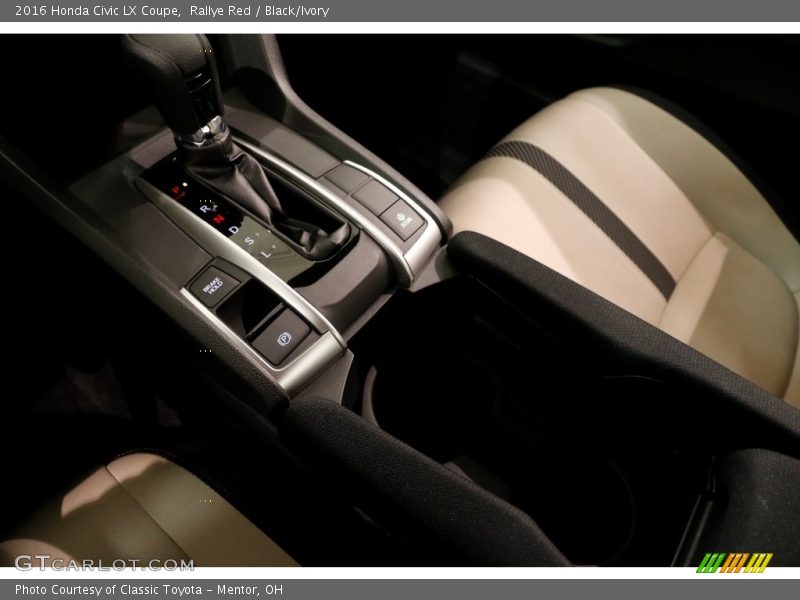 Rallye Red / Black/Ivory 2016 Honda Civic LX Coupe