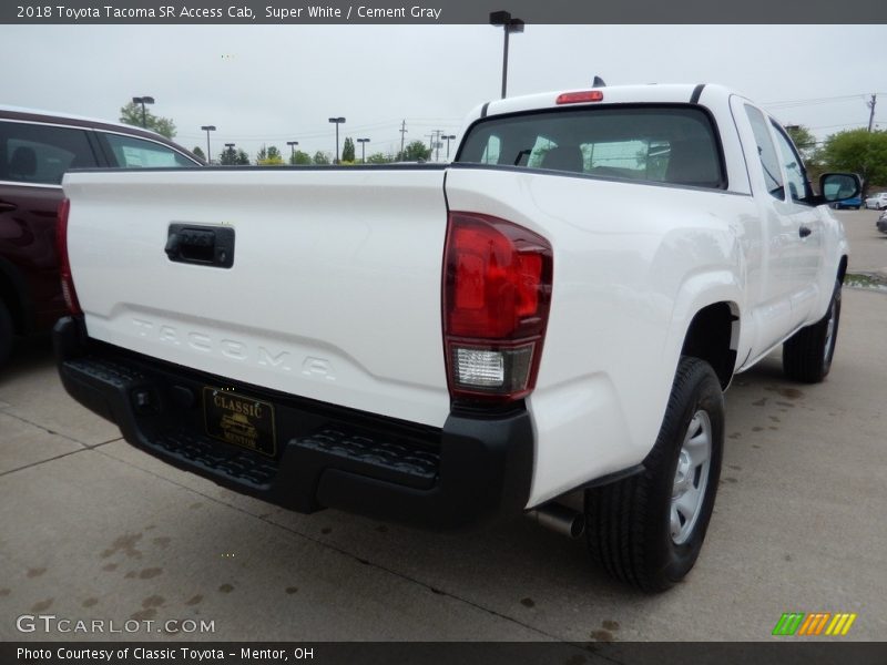 Super White / Cement Gray 2018 Toyota Tacoma SR Access Cab