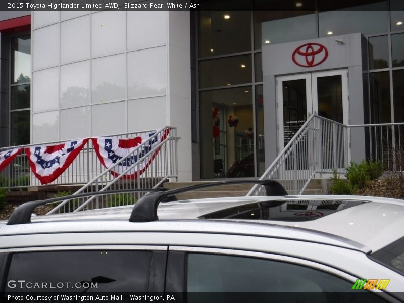 Blizzard Pearl White / Ash 2015 Toyota Highlander Limited AWD