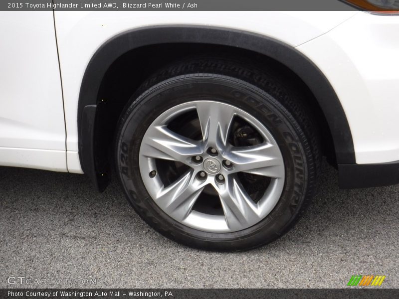 Blizzard Pearl White / Ash 2015 Toyota Highlander Limited AWD