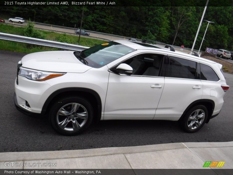 Blizzard Pearl White / Ash 2015 Toyota Highlander Limited AWD
