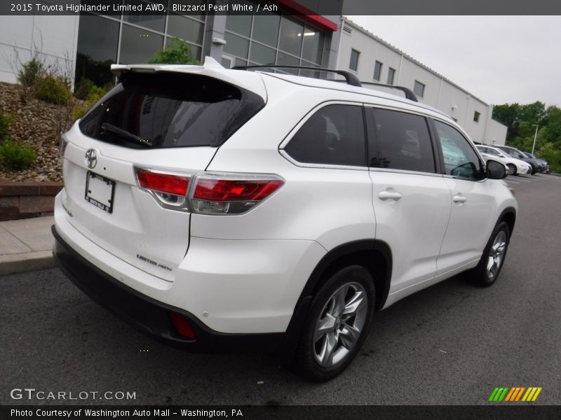 Blizzard Pearl White / Ash 2015 Toyota Highlander Limited AWD