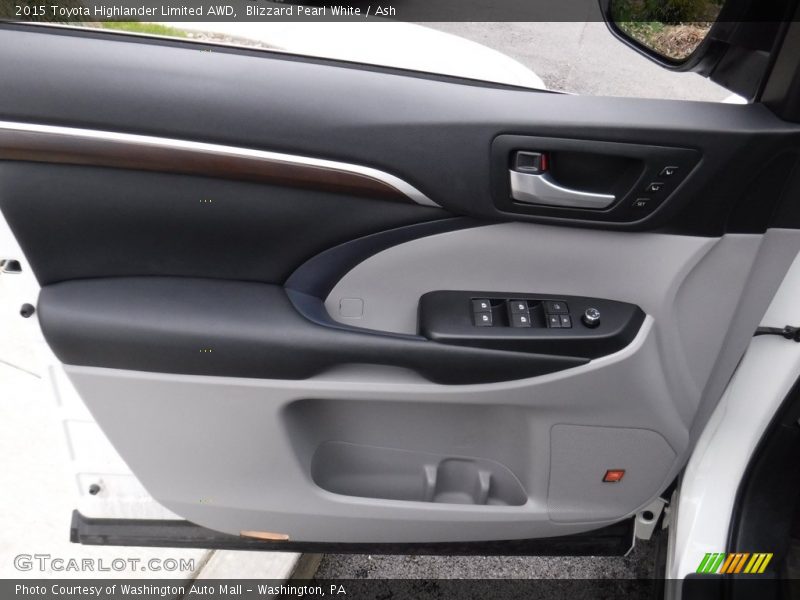 Blizzard Pearl White / Ash 2015 Toyota Highlander Limited AWD