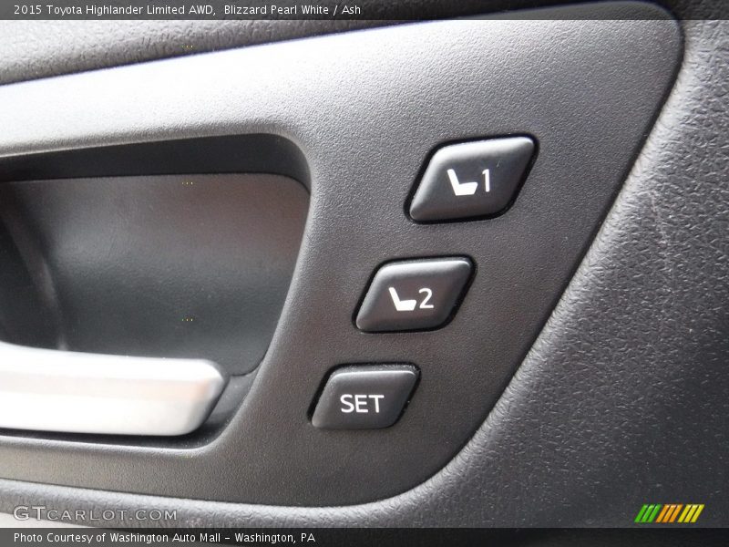 Blizzard Pearl White / Ash 2015 Toyota Highlander Limited AWD