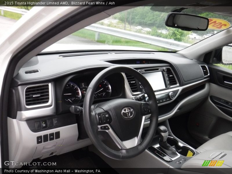 Blizzard Pearl White / Ash 2015 Toyota Highlander Limited AWD