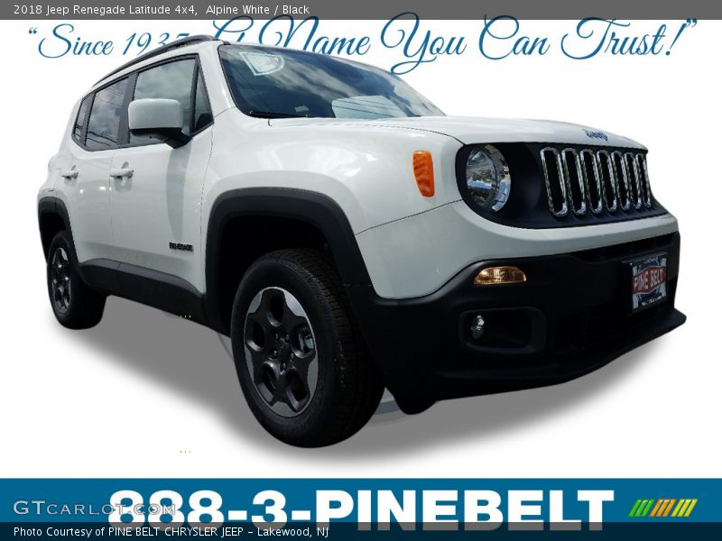 Alpine White / Black 2018 Jeep Renegade Latitude 4x4