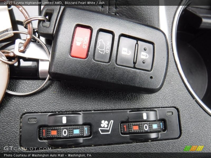 Blizzard Pearl White / Ash 2015 Toyota Highlander Limited AWD