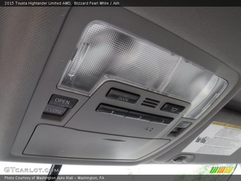 Blizzard Pearl White / Ash 2015 Toyota Highlander Limited AWD