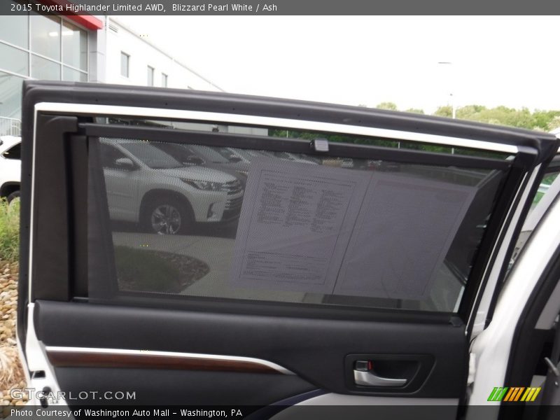 Blizzard Pearl White / Ash 2015 Toyota Highlander Limited AWD