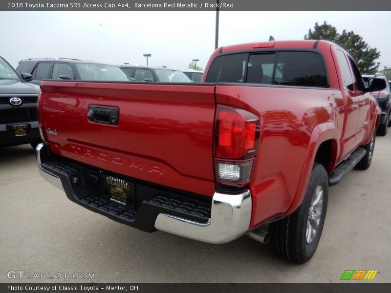 Barcelona Red Metallic / Black/Red 2018 Toyota Tacoma SR5 Access Cab 4x4