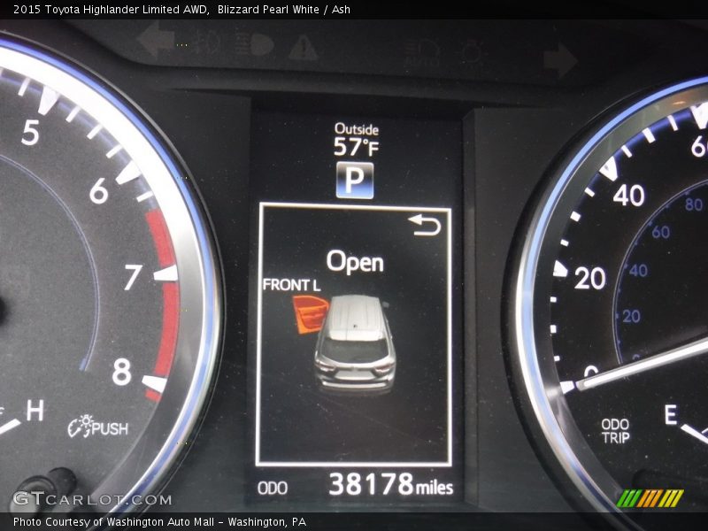 Blizzard Pearl White / Ash 2015 Toyota Highlander Limited AWD