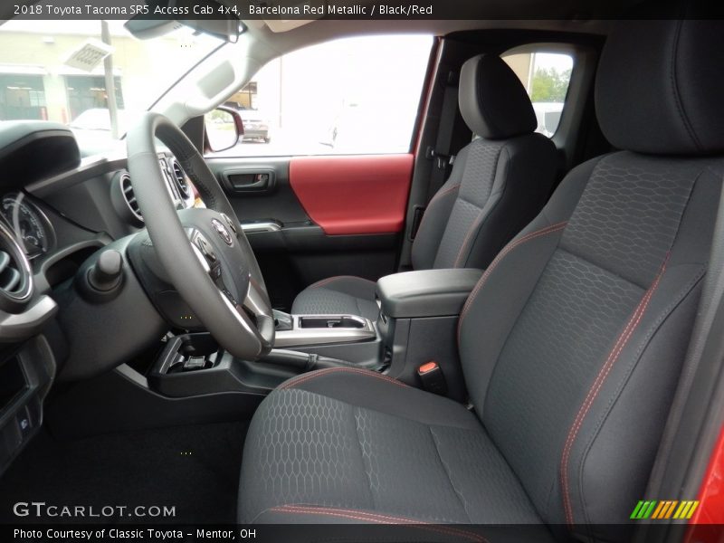Barcelona Red Metallic / Black/Red 2018 Toyota Tacoma SR5 Access Cab 4x4