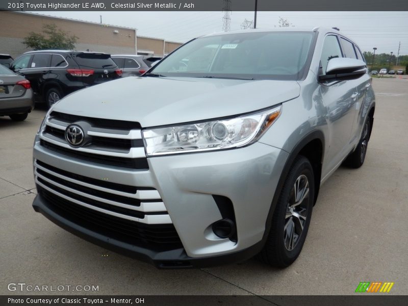 Celestial Silver Metallic / Ash 2018 Toyota Highlander LE AWD