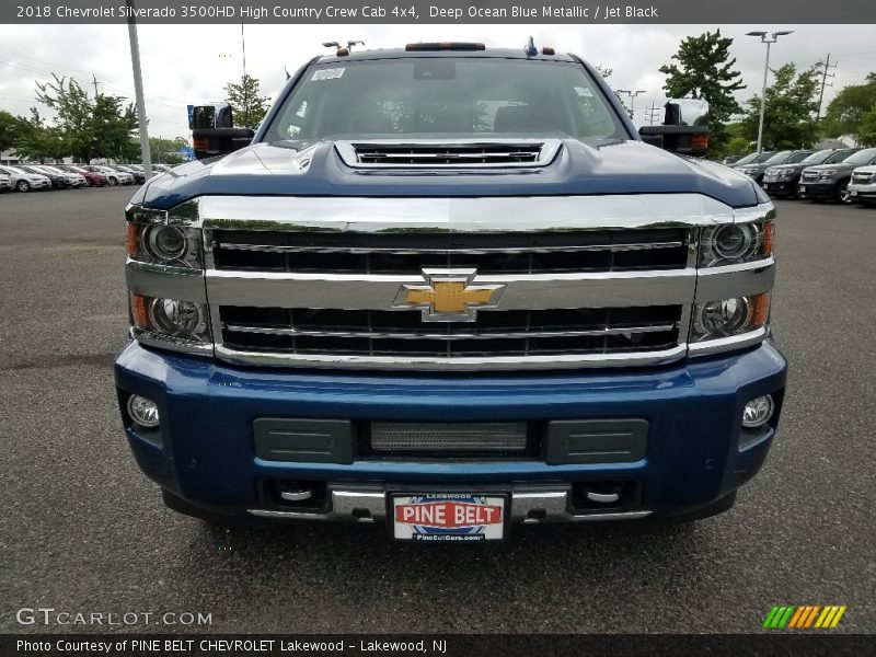Deep Ocean Blue Metallic / Jet Black 2018 Chevrolet Silverado 3500HD High Country Crew Cab 4x4