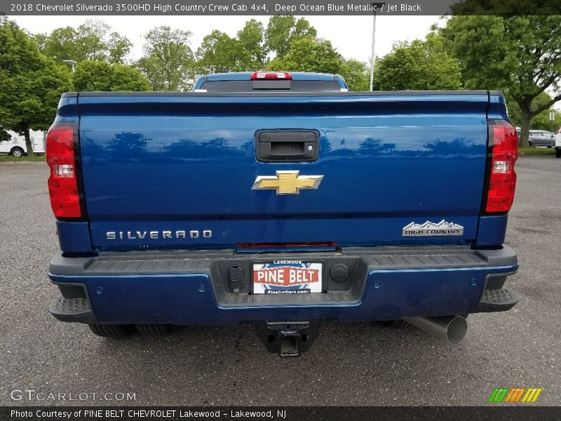 Deep Ocean Blue Metallic / Jet Black 2018 Chevrolet Silverado 3500HD High Country Crew Cab 4x4