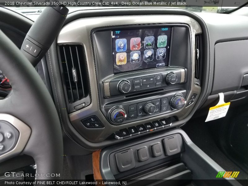 Deep Ocean Blue Metallic / Jet Black 2018 Chevrolet Silverado 3500HD High Country Crew Cab 4x4