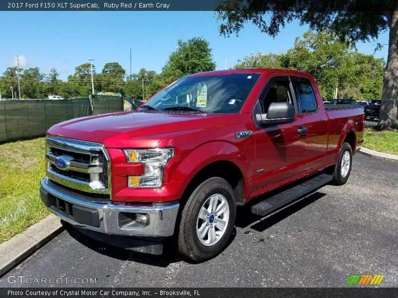 Ruby Red / Earth Gray 2017 Ford F150 XLT SuperCab