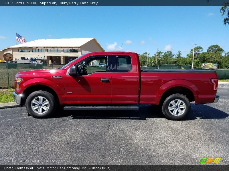 Ruby Red / Earth Gray 2017 Ford F150 XLT SuperCab
