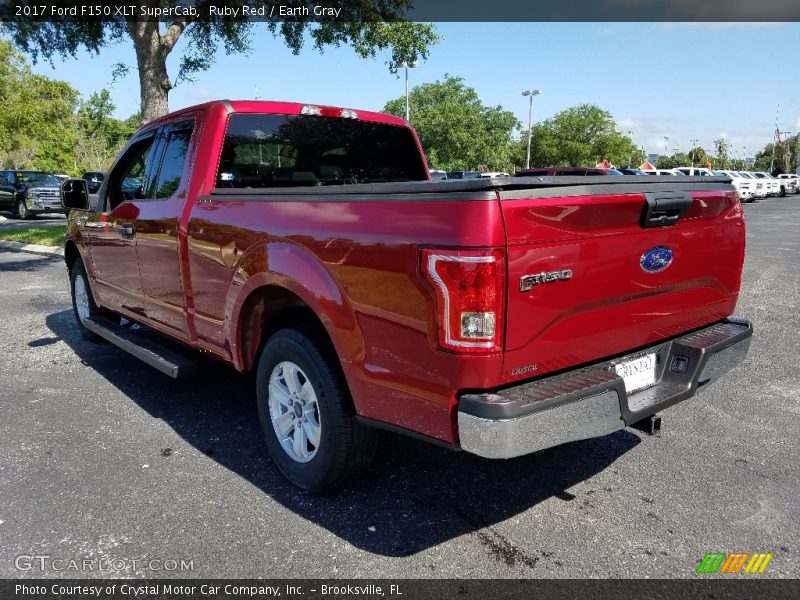 Ruby Red / Earth Gray 2017 Ford F150 XLT SuperCab