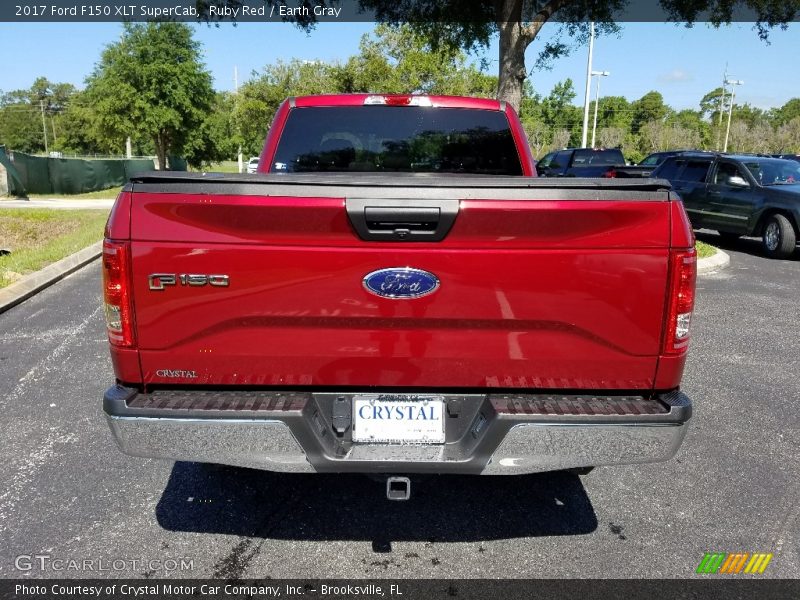 Ruby Red / Earth Gray 2017 Ford F150 XLT SuperCab