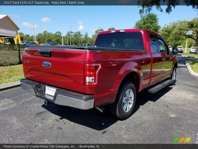 Ruby Red / Earth Gray 2017 Ford F150 XLT SuperCab