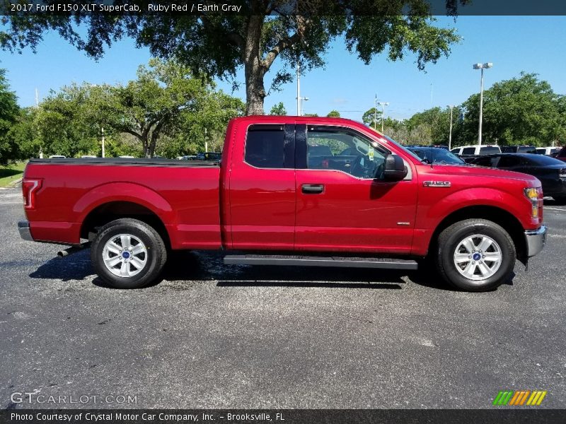 Ruby Red / Earth Gray 2017 Ford F150 XLT SuperCab