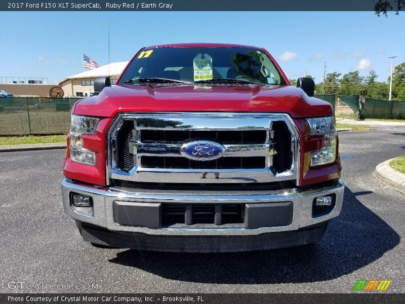 Ruby Red / Earth Gray 2017 Ford F150 XLT SuperCab