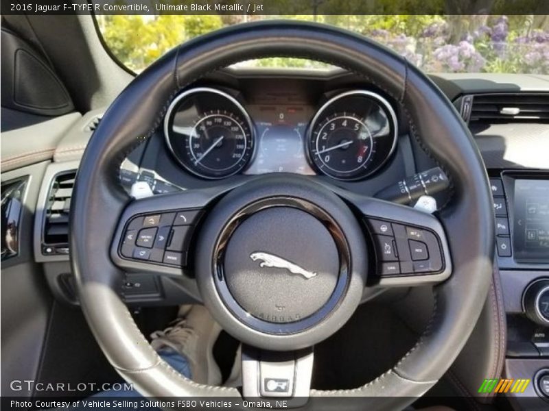 Ultimate Black Metallic / Jet 2016 Jaguar F-TYPE R Convertible