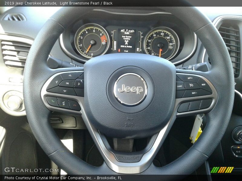 Light Brownstone Pearl / Black 2019 Jeep Cherokee Latitude