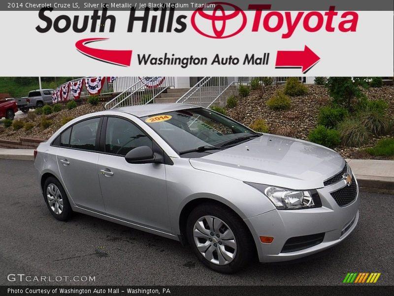 Silver Ice Metallic / Jet Black/Medium Titanium 2014 Chevrolet Cruze LS
