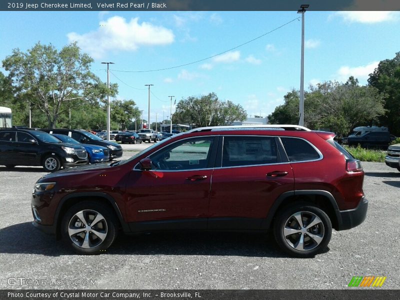 Velvet Red Pearl / Black 2019 Jeep Cherokee Limited