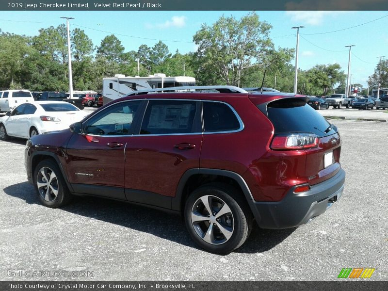 Velvet Red Pearl / Black 2019 Jeep Cherokee Limited