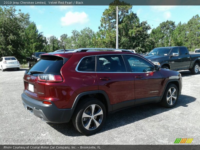 Velvet Red Pearl / Black 2019 Jeep Cherokee Limited