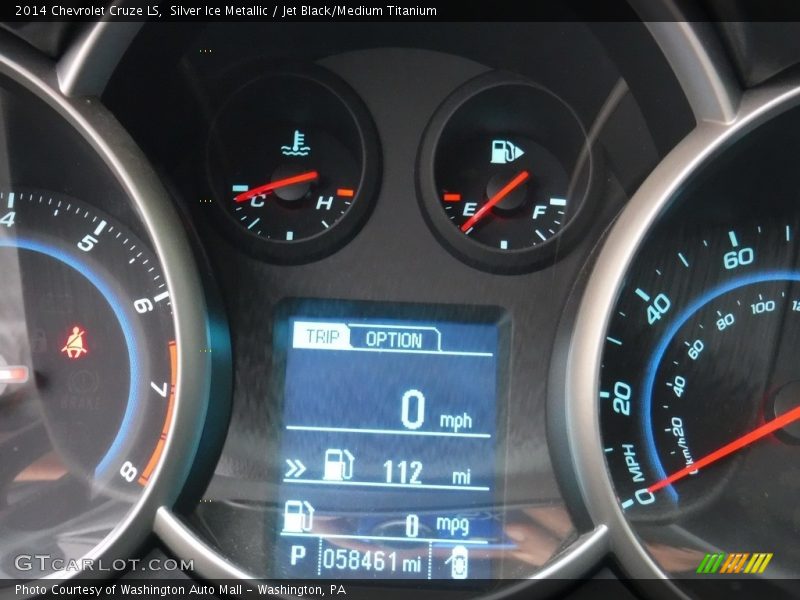 Silver Ice Metallic / Jet Black/Medium Titanium 2014 Chevrolet Cruze LS
