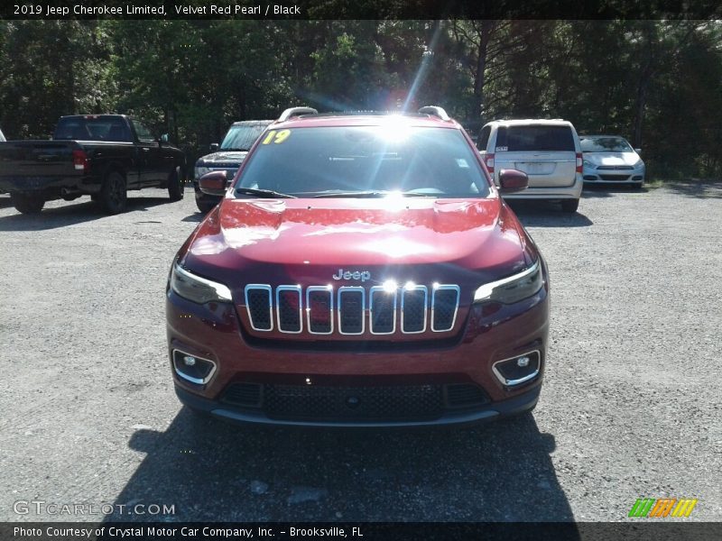 Velvet Red Pearl / Black 2019 Jeep Cherokee Limited