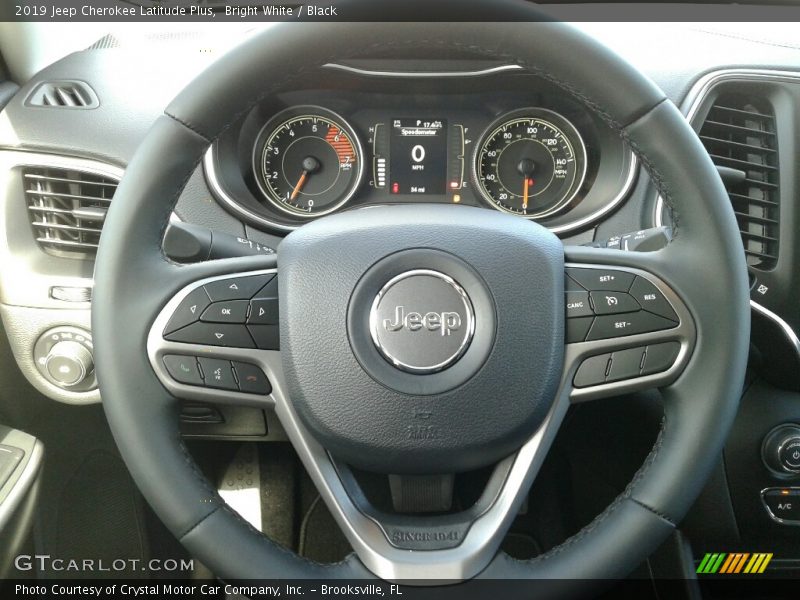 Bright White / Black 2019 Jeep Cherokee Latitude Plus