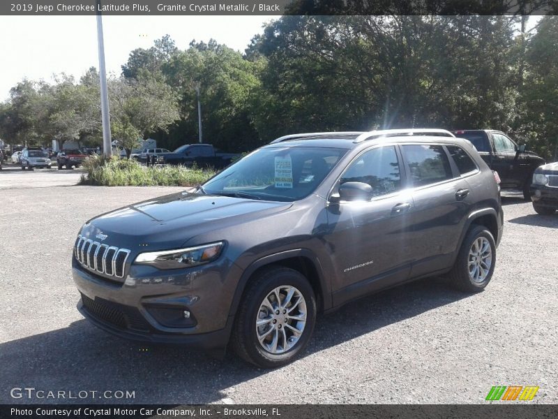 Granite Crystal Metallic / Black 2019 Jeep Cherokee Latitude Plus