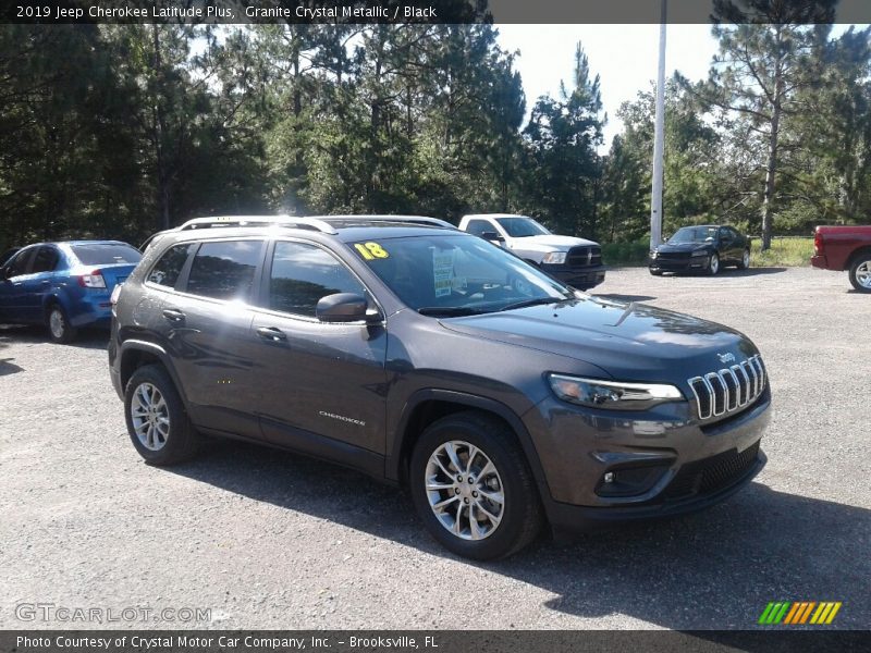 Granite Crystal Metallic / Black 2019 Jeep Cherokee Latitude Plus