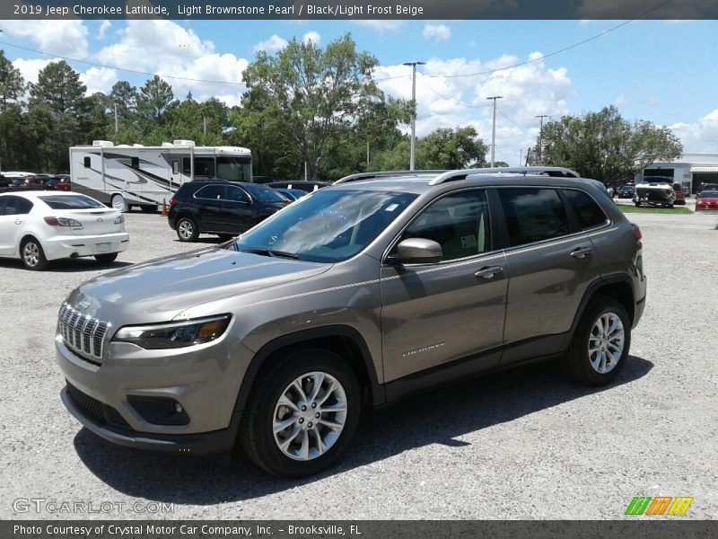 Light Brownstone Pearl / Black/Light Frost Beige 2019 Jeep Cherokee Latitude