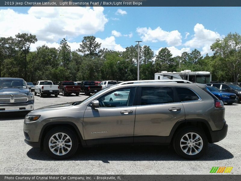 Light Brownstone Pearl / Black/Light Frost Beige 2019 Jeep Cherokee Latitude