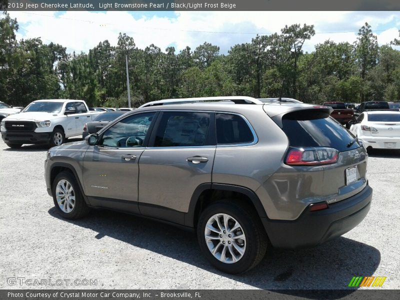 Light Brownstone Pearl / Black/Light Frost Beige 2019 Jeep Cherokee Latitude
