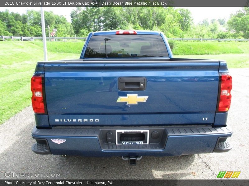 Deep Ocean Blue Metallic / Jet Black 2018 Chevrolet Silverado 1500 LT Double Cab 4x4