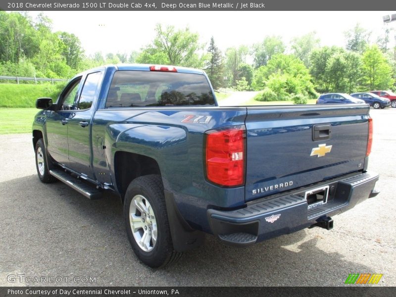 Deep Ocean Blue Metallic / Jet Black 2018 Chevrolet Silverado 1500 LT Double Cab 4x4