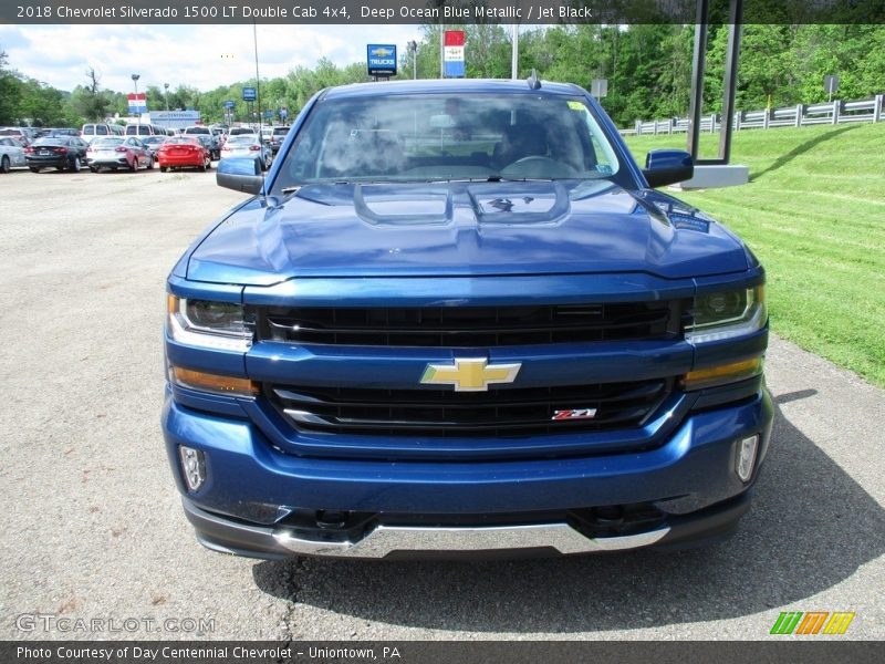 Deep Ocean Blue Metallic / Jet Black 2018 Chevrolet Silverado 1500 LT Double Cab 4x4