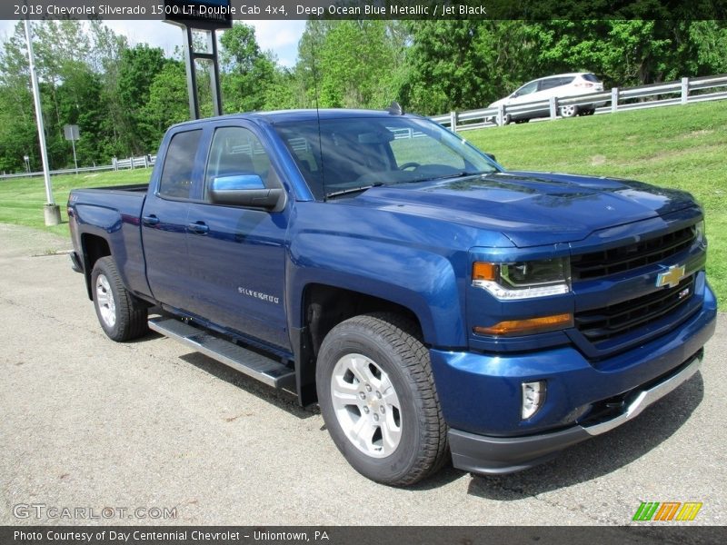 Deep Ocean Blue Metallic / Jet Black 2018 Chevrolet Silverado 1500 LT Double Cab 4x4