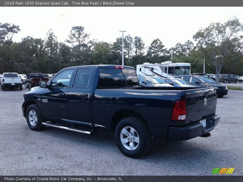 True Blue Pearl / Black/Diesel Gray 2018 Ram 1500 Express Quad Cab