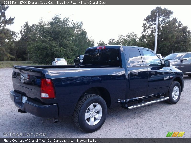 True Blue Pearl / Black/Diesel Gray 2018 Ram 1500 Express Quad Cab